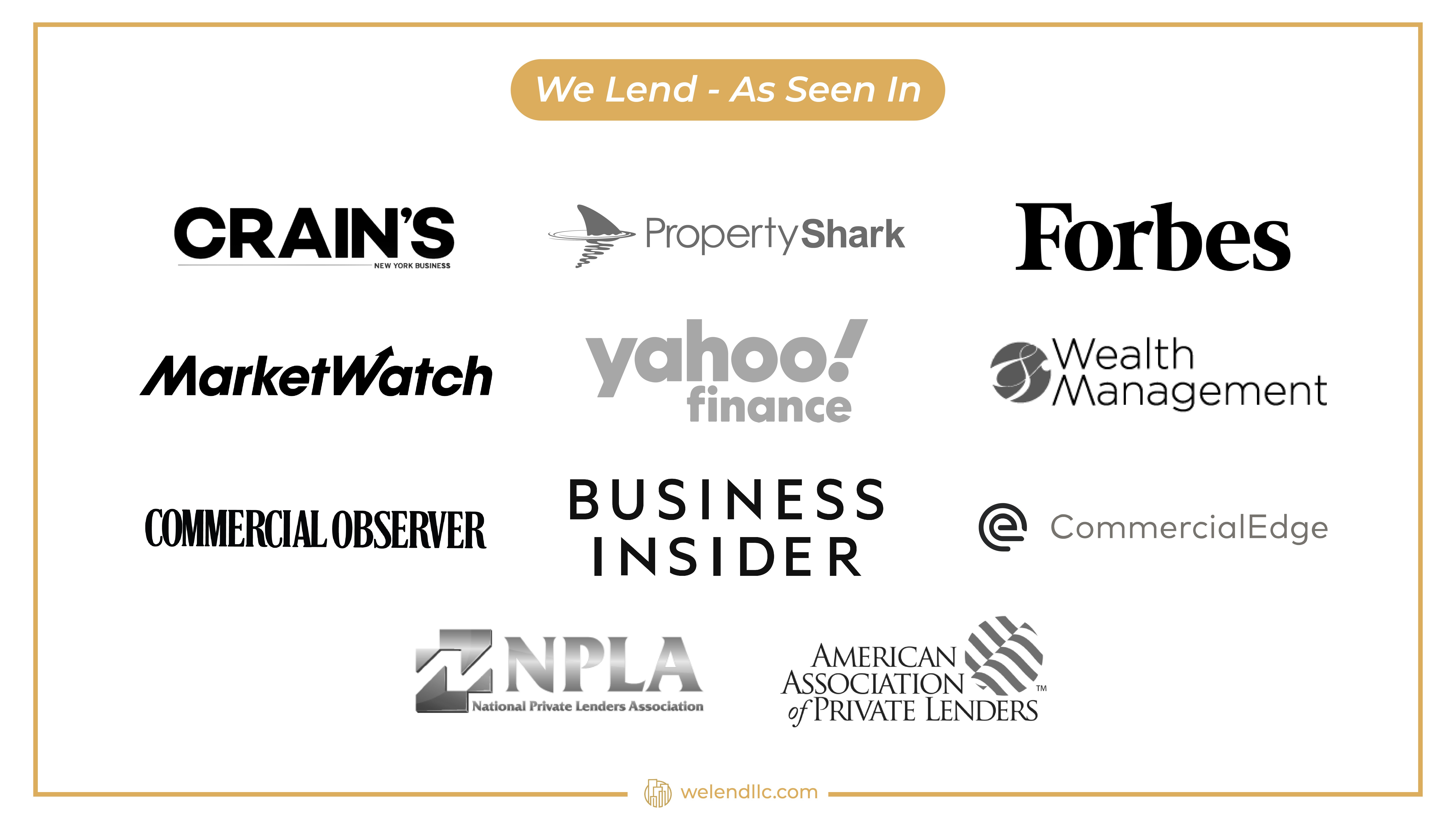 We Lend Publication Features We Lend Publication Features